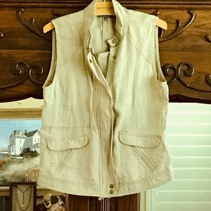 Michael Stars Linen Utility Vest Sz L